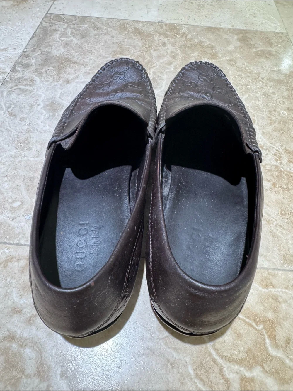 Gucci Men’s Brown Leather Moccasin Loafers